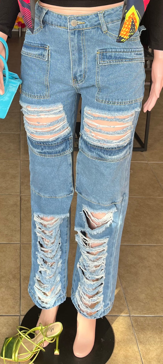 Ripped Denim Jeans